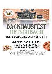 Backhausfest Hetschbach 2026