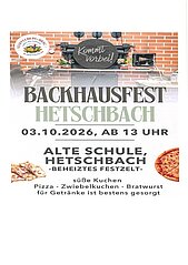 Backhausfest Hetschbach 2026