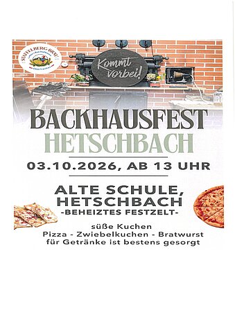Backhausfest Hetschbach 2026