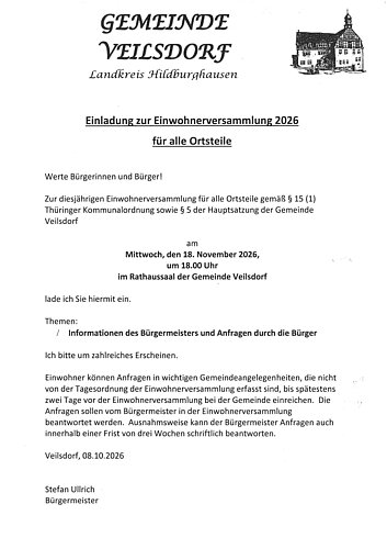 Einwohnerversammlung 2026