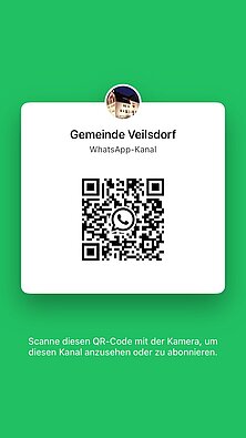QR-Code zur Whattsapp-Gruppe der Gemeinde Veilsdorf