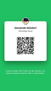 QR-Code zur Whattsapp-Gruppe der Gemeinde Veilsdorf